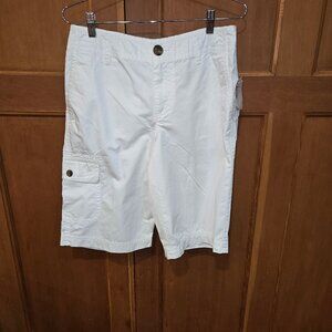 Women's Liz Claiborne White Bermuda Shorts Size 8 100% Cotton New With Tags
